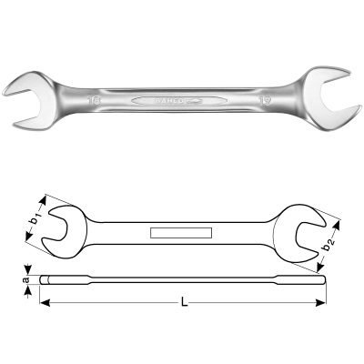 Bahco 6M-14-15 Spanner, size 14x15mm