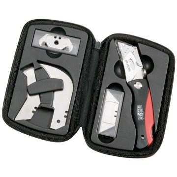 Erdi DBKPH-SET Folding locking utility knife with convenient nylon storage case
