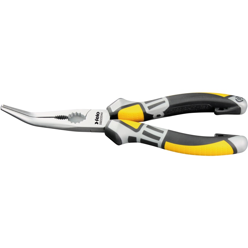 Felo 592 220 40 Chain Nose Radio Pliers, 45 curved, 205 mm