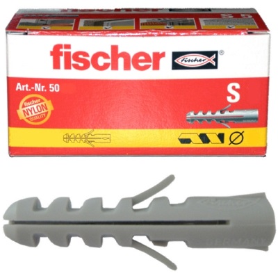 Fischer S8 Wall plugs S8,  8 mm, length 40 mm, 100 pieces