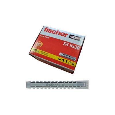 Fischer SX 6 x 50 Wall plugs SX,  6 mm, length 50 mm, 100 pieces