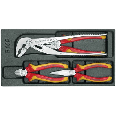 Gedore 1500 ES-VDE 145 VDE pliers set in 1/3 ES tool module