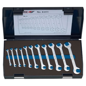 Gedore 8-011 Double ended midget spanner set 11 pcs 4.5-13 mm