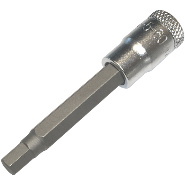Gedore IN 20 L 5-60 Screwdriver bit socket 1/4" long, hex 5 mm
