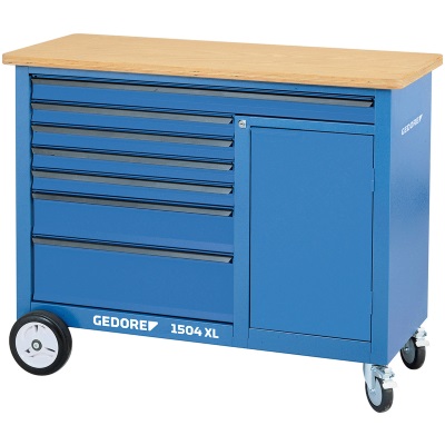 Gedore 1504 XL 1411 Mobile workbench, 1.25 m wide