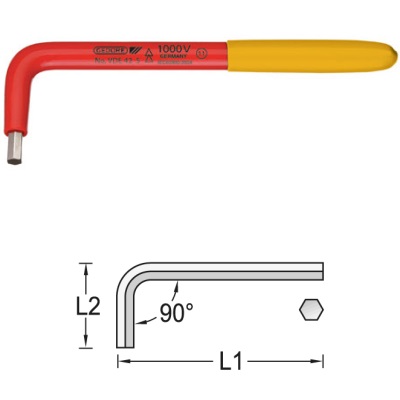Gedore V 42 12 VDE-Stiftsleutel 12 mm