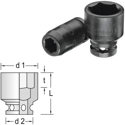 Gedore K 20 5,5 Impact socket 1/4" 5.5 mm