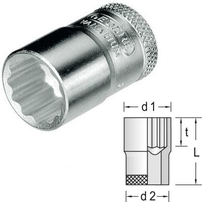 Gedore D 30 6 Socket 3/8" UD-profile 6 mm