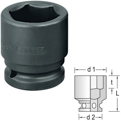 GEDORE K 32 S 32 Impact Socket 3/4 Impact-Fix 32 mm