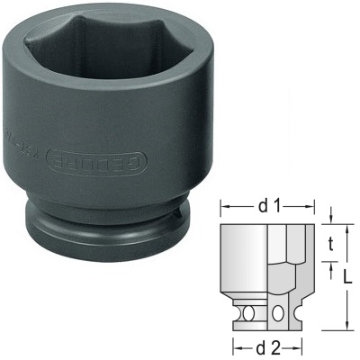 Gedore K 37 120 Impact socket 1.1/2" 120 mm