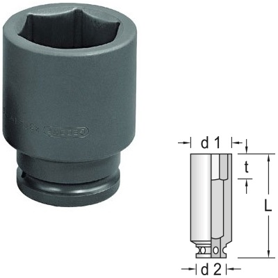 Gedore K 37 L 46 Impact socket 1.1/2", long 46 mm