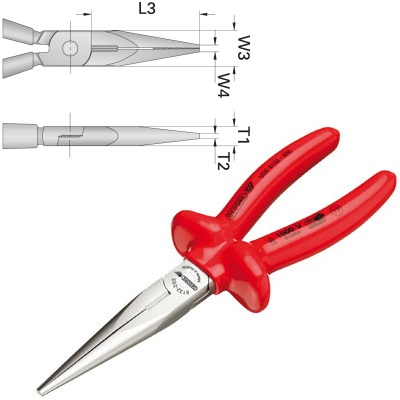 Gedore VDE 8132-200 VDE Telephone pliers with dipped insulation