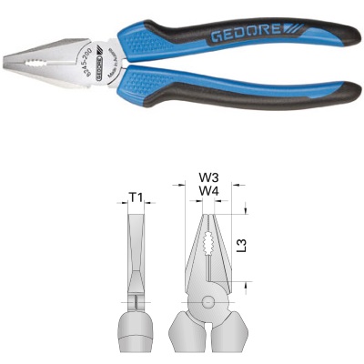 Gedore 8245-160 JC Combination pliers 160 mm
