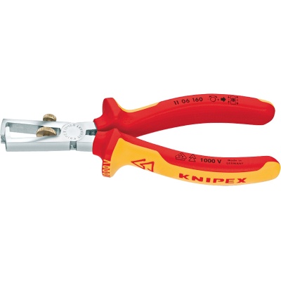 Knipex 11 06 160 Insulation Stripper VDE with opening spring, 160 mm