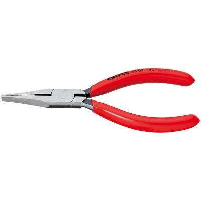 Knipex 23 01 140 Flat Nose Pliers with cutting edges (Precision Mechanics Pliers)