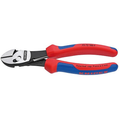 Knipex 73 72 180 F TwinForce High Performance Diagonal Cutters with opening spring, 180 mm