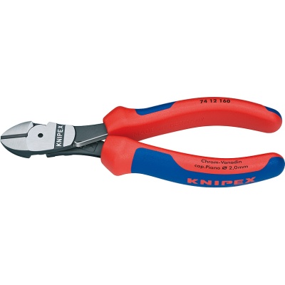 Knipex 74 12 160 High Leverage Diagonal Cutter with opening spring, 160 mm