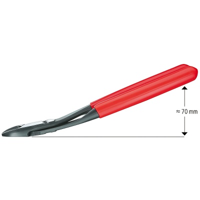 Knipex 74 21 250 High Leverage Diagonal Cutter, angled, 250 mm