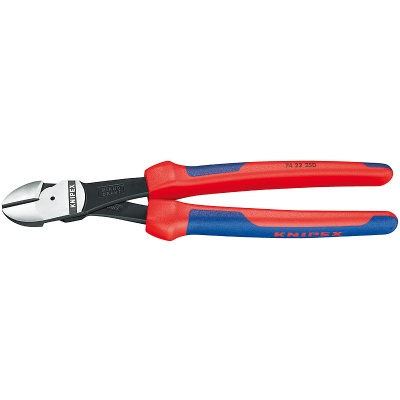Knipex 74 22 250 High Leverage Diagonal Cutter, angled, 250 mm