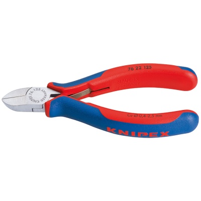 Knipex 76 22 125 Diagonal Cutter for electromechanics with opening spring, 125 mm