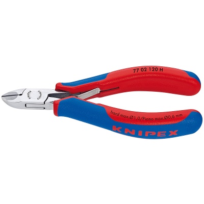 Knipex 77 02 120 H Electronics Diagonal Cutter with inserted carbide metal cutting edges, 120 mm