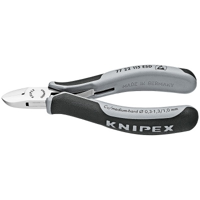 Knipex 77 22 115 ESD Elektronik-Seitenschneider mit ffnungsfeder, ESD, 115 mm