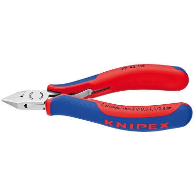 Knipex 77 42 115 Electronics Diagonal Cutter with opening spring, 115 mm