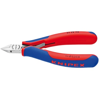 Knipex 77 72 115 Electronics Diagonal Cutter with opening spring, 115 mm