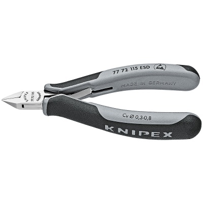 Knipex 77 72 115 ESD Elektronik-Seitenschneider mit ffnungsfeder, ESD, 115 mm