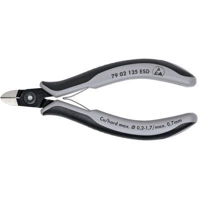 Knipex 79 02 125 ESD Precisie elektronica-zijsnijtang ESD, 125 mm