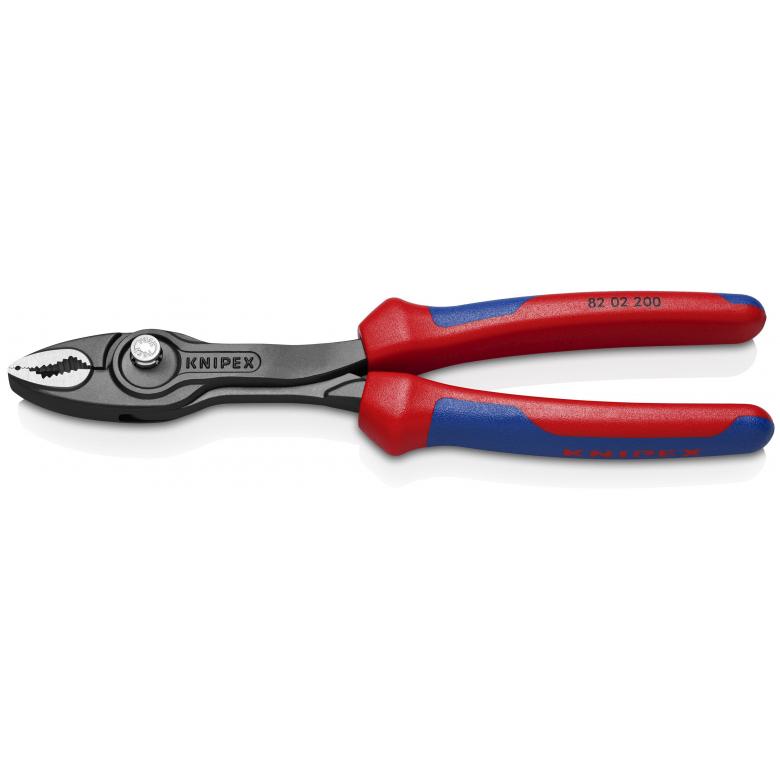 Knipex 82 02 200 TwinGrip front gripping pliers with multi-component grips, 200 mm