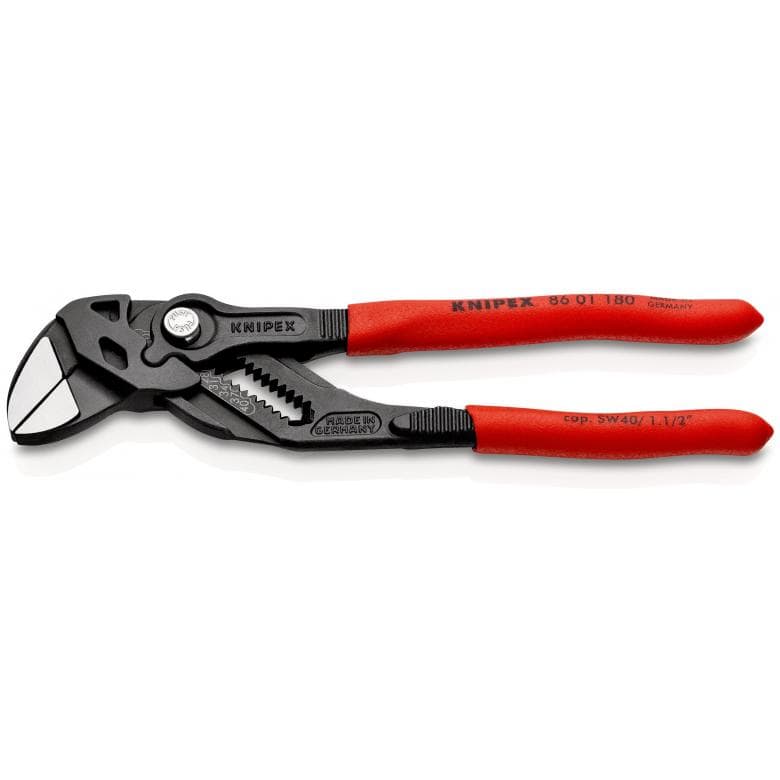 Knipex 86 01 180 Pliers Wrench, atramentized, 180 mm