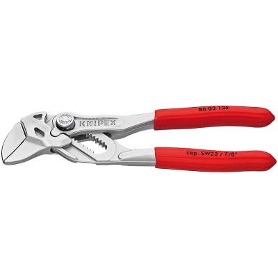 Knipex 86 03 125 Mini pliers wrench, chrome plated, 125 mm