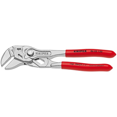 Knipex 86 03 150 Mini Pliers Wrench, chrome plated, 150 mm