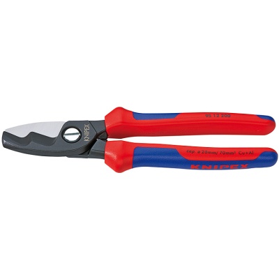 Knipex 95 12 200 Cable Shears with twin cutting edge, 200 mm