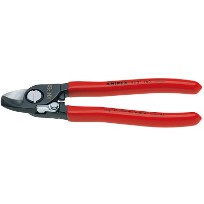 Knipex 95 21 165 Cable Shears with opening spring, 165 mm