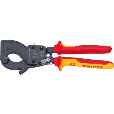 Knipex 95 36 250 Cable Cutter ratchet action VDE, 250 mm