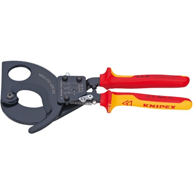 Knipex 95 36 280 Cable Cutter ratchet action VDE, 280 mm