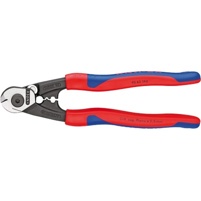 Knipex 95 62 190 Wire Rope Cutter forged, 190 mm