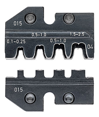 Knipex 97 49 04 Crimping dies for non-insulated open plug-type connectors 2.8 + 4.8 mm