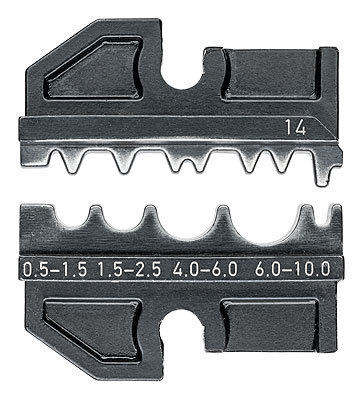 Knipex 97 49 14 Crimping dies for non-insulated crimp terminals, tube and compression cable lugs