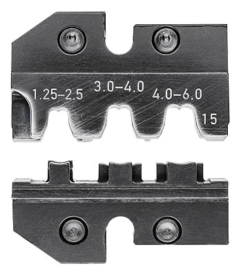 Knipex 97 49 15 Crimping dies for lug connectors and non-insulated open plug-type connectors 4.8 + 6.3 mm
