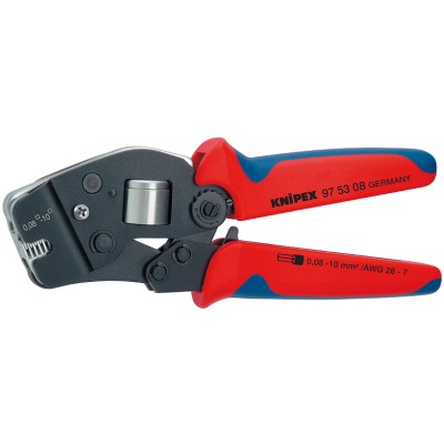 Knipex 97 53 08 SB Self-Adjusting Crimping Pliers for End Sleeves (ferrules) with front loading