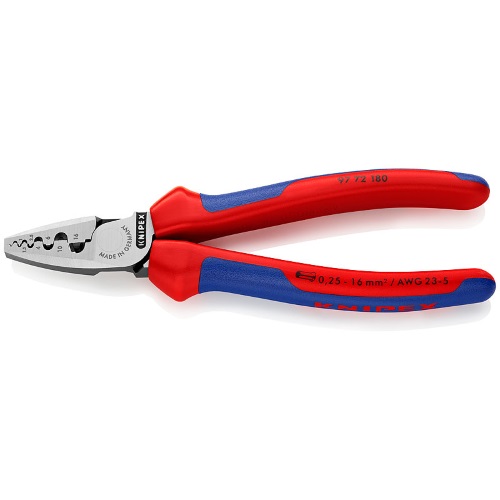 Knipex 97 72 180 Crimping Pliers for end sleeves (ferrules)