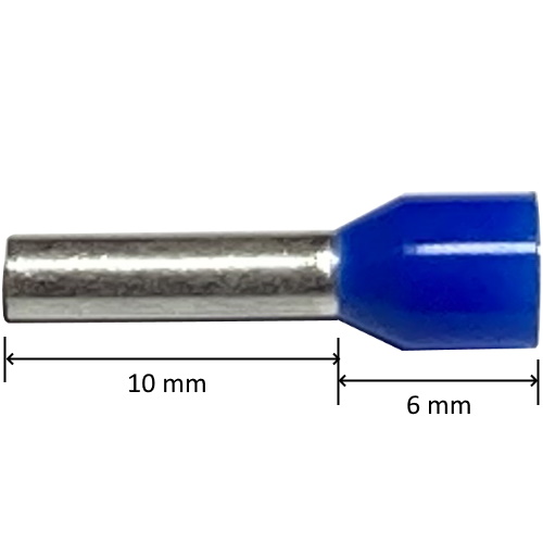 Knipex 97 99 354 Aderendhlsen mit Kunststoffkragen, blau, 2,5 mm