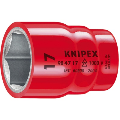 Knipex 98 47 10 Hexagon Socket for hexagonal screws with internal square 1/2", 10 mm