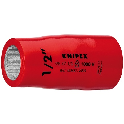 Knipex 98 47 1/2" 12-Point Socket with internal square 1/2", 1/2"