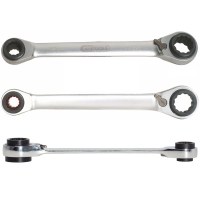 KStools 503.4565 Reversible ring ratchet spanner, 4 sizes, 10, 13, 17 and 19 mm