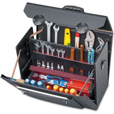 Parat 18.000.581 Top-Line leather tool case with middle wall king size