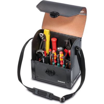 Parat 30.000.581 Top-Line leather tool case with middle wall, small